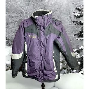 Columbia Challenge Series Coat Women's Size Medium Black & Purple Ski Jacket